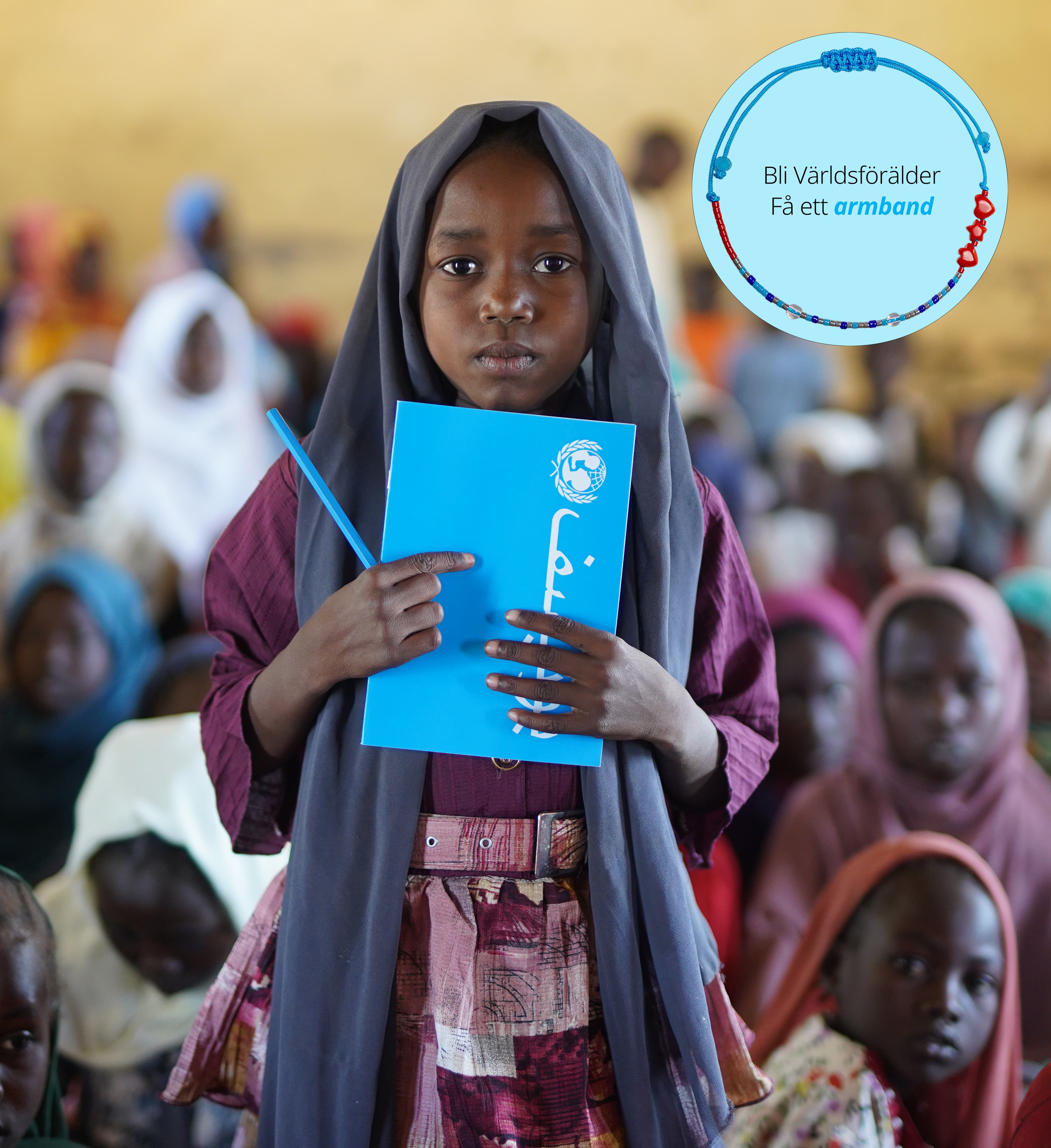 Barn i klassrum – Sudan 2025 – med VF splash - mobile