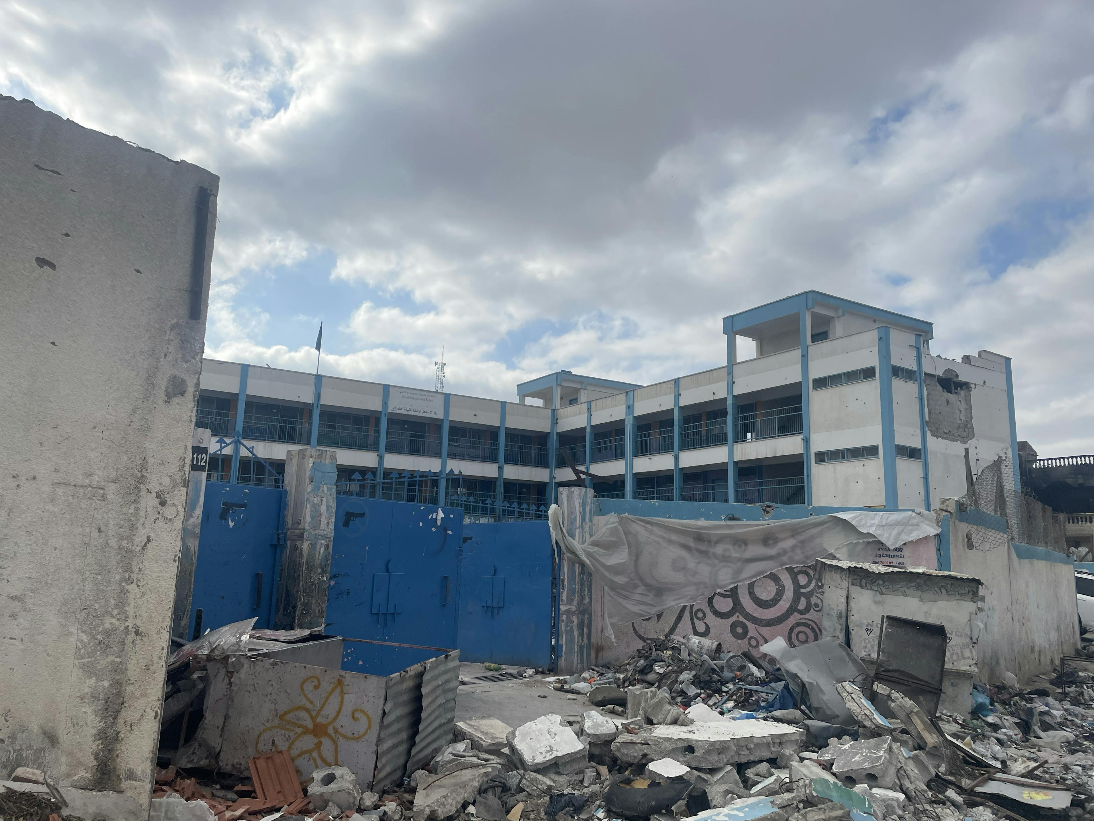 Skadad skola i Gaza - 2024 